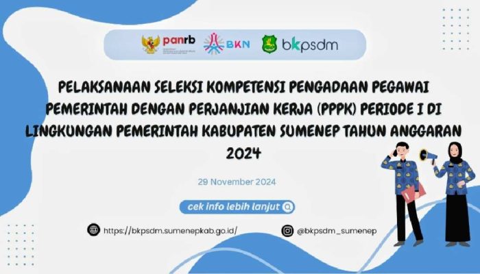 BKPSDM Sumenep Umumkan Pelaksanaan Seleksi Kompetensi Pengadaan PPPK Periode 1